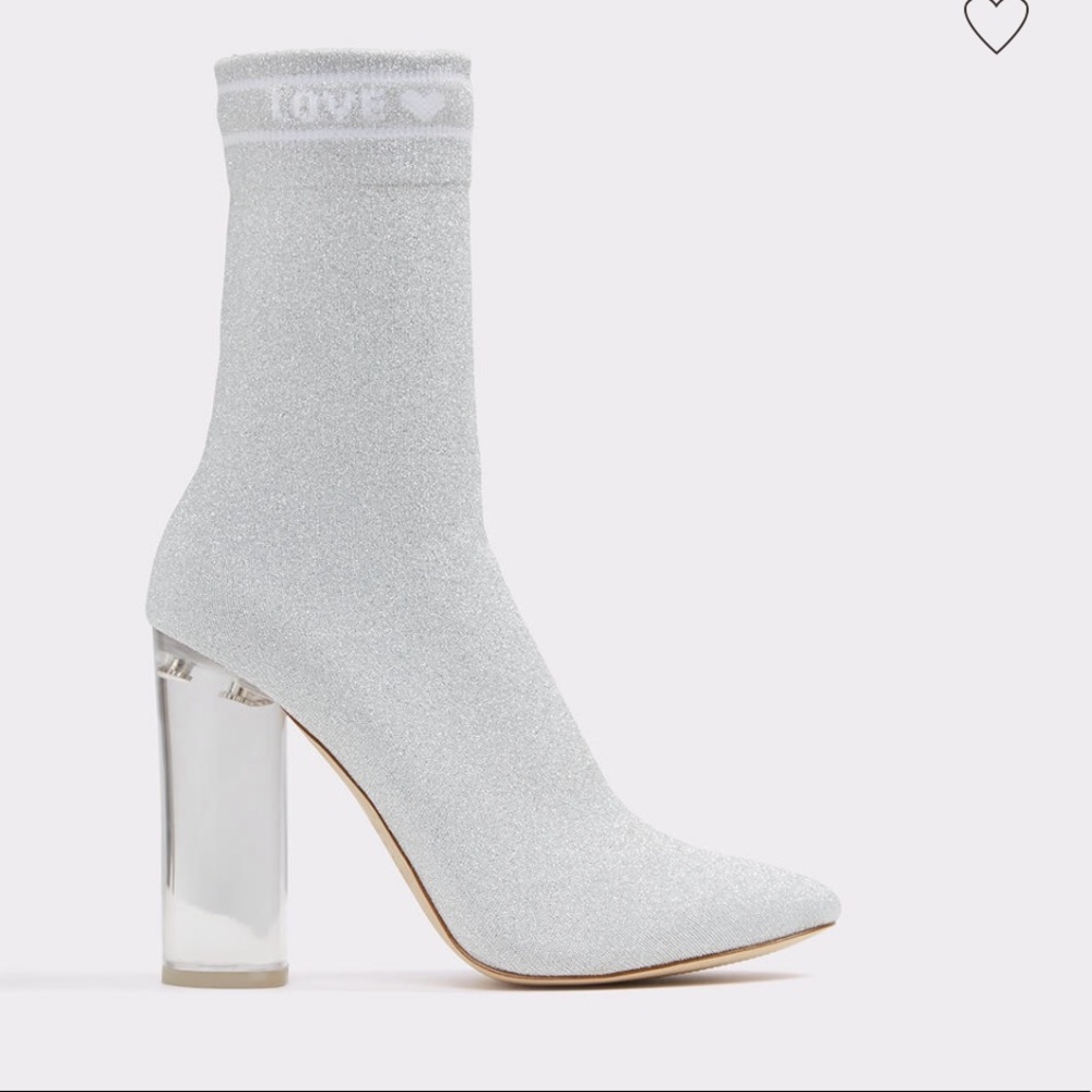 Aldo Lovelly Sock Ankle Bootie Boots NEW 8 & 8 1/2 - Picture 4 of 7